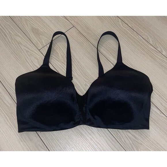 Bali 6556 One Smooth U Concealing T-Shirt Bra Lined Wire Free Womens 38DD Black - Picture 2 of 6